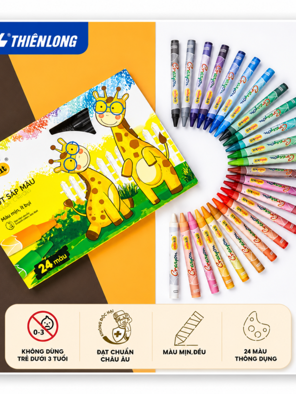 Sáp màu Colokit Crayons 24 màu