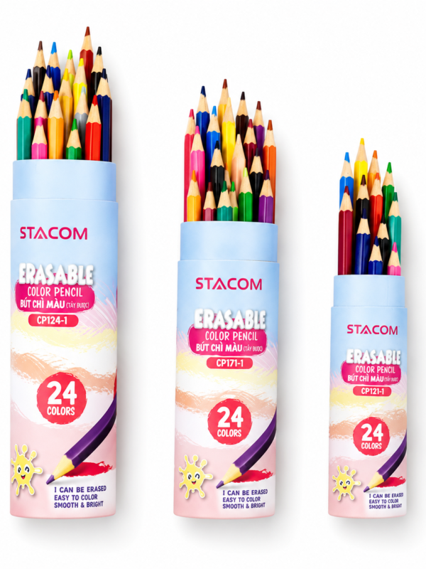Bút chì màu xóa được Stacom 24 màu