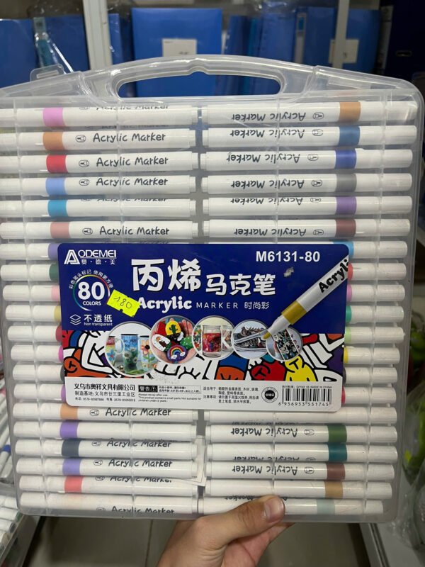 Bút Dạ Màu Acrylic Marker Aodemei M6131 loại 80 màu