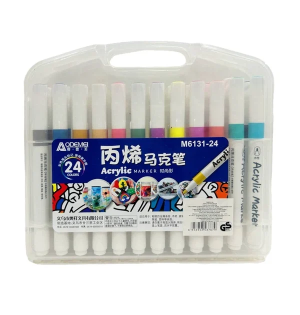 Bút dạ Màu Acrylic Marker Aodemei M6131 loại 24 màu
