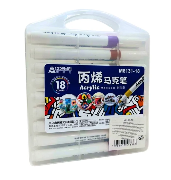 Bút dạ màu Acrylic Marker Aodemei M6131 loại 18 màu