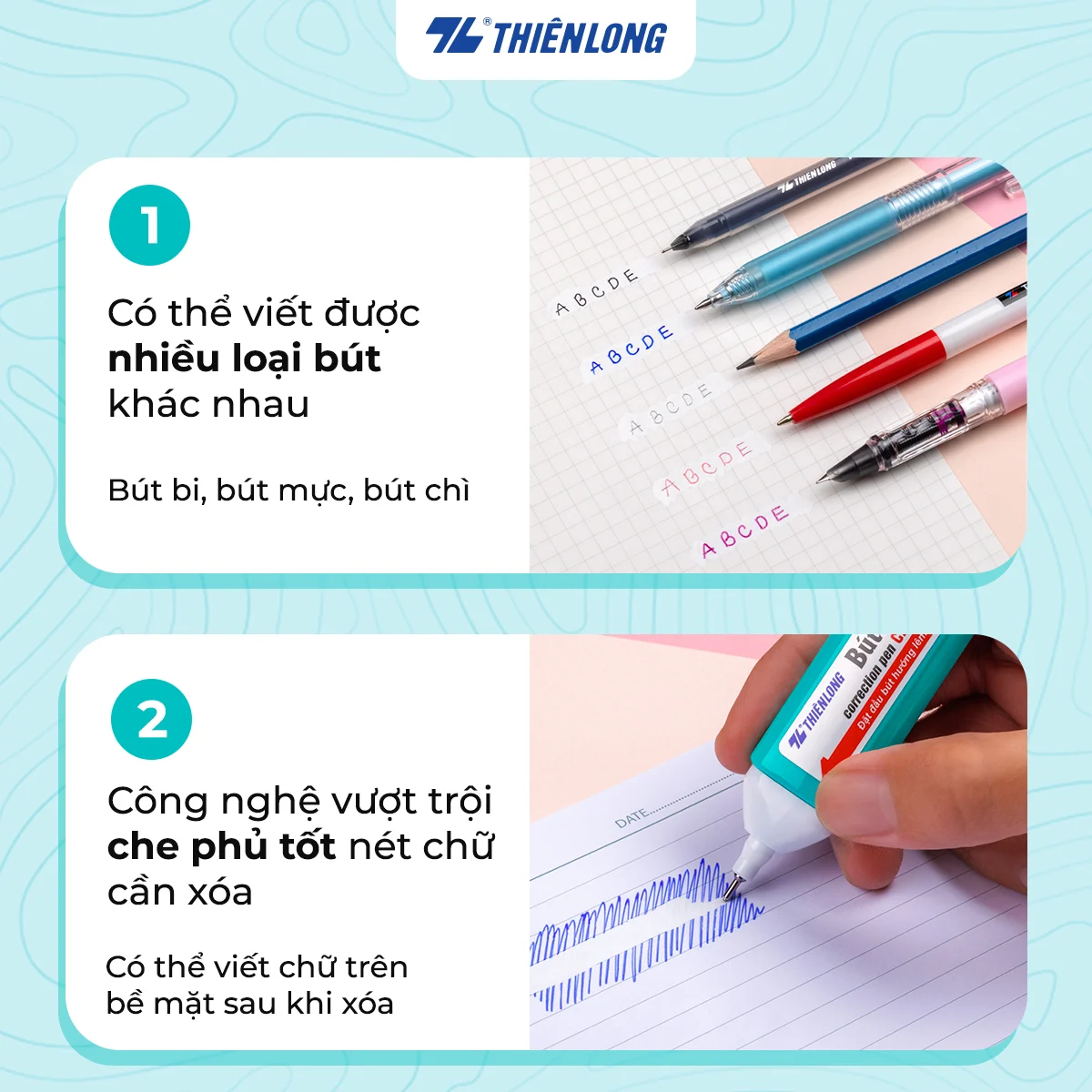 Bút xóa nước Thiên Long CP-02 ( 1 hộp 10 cây) - Ảnh 2